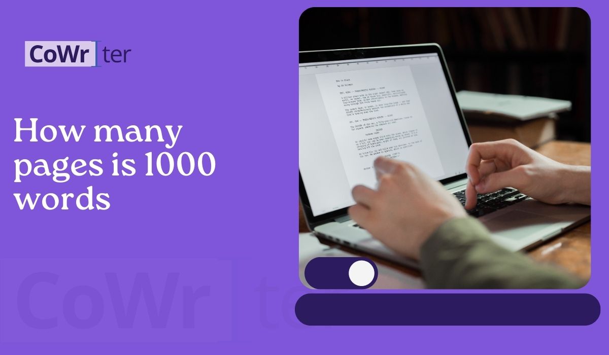 How many pages is 1000 words