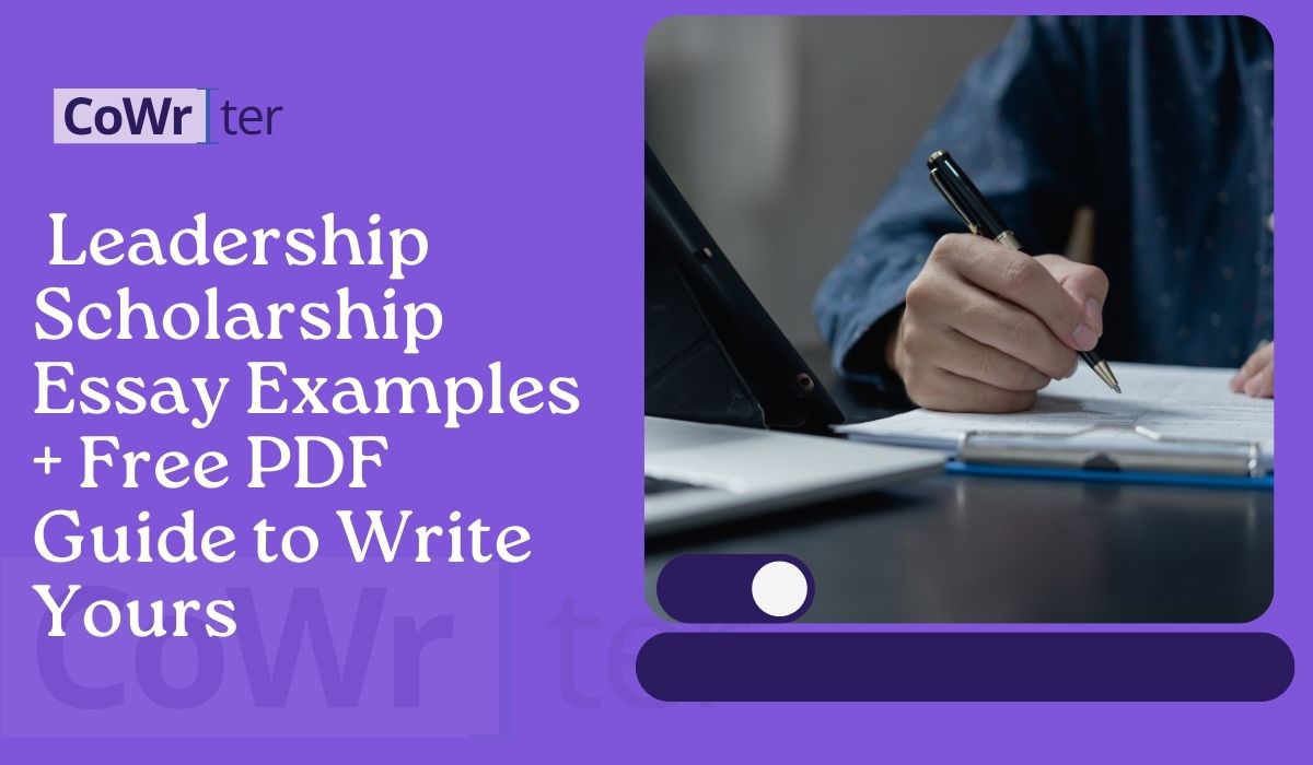 Leadership Scholarship Essay Examples + Free PDF Guide to Write Yours