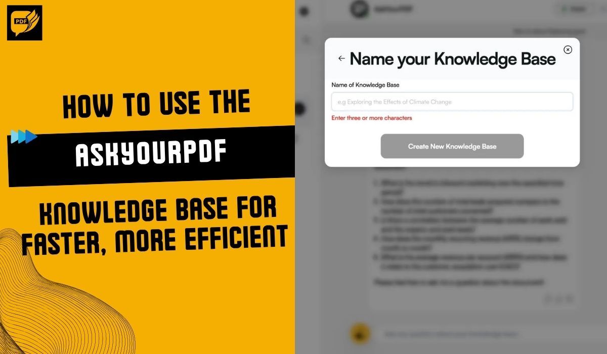 How to Use the AskYourPDF Knowledge Base for Faster, More Efficient