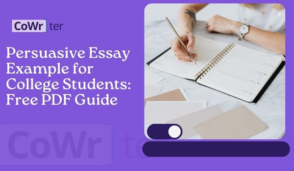 Persuasive Essay Example for College Students: Free PDF Guide